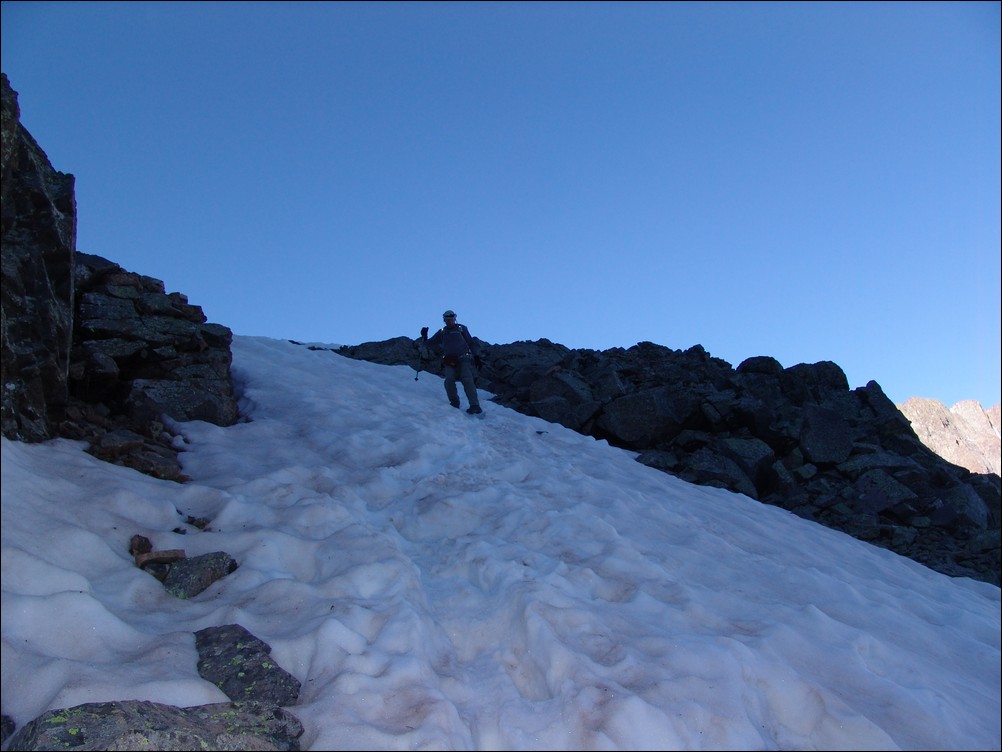 Ray Payne down some snow